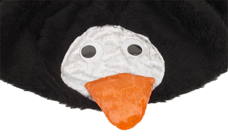 Pinguin Kostüm nähen - Gesicht