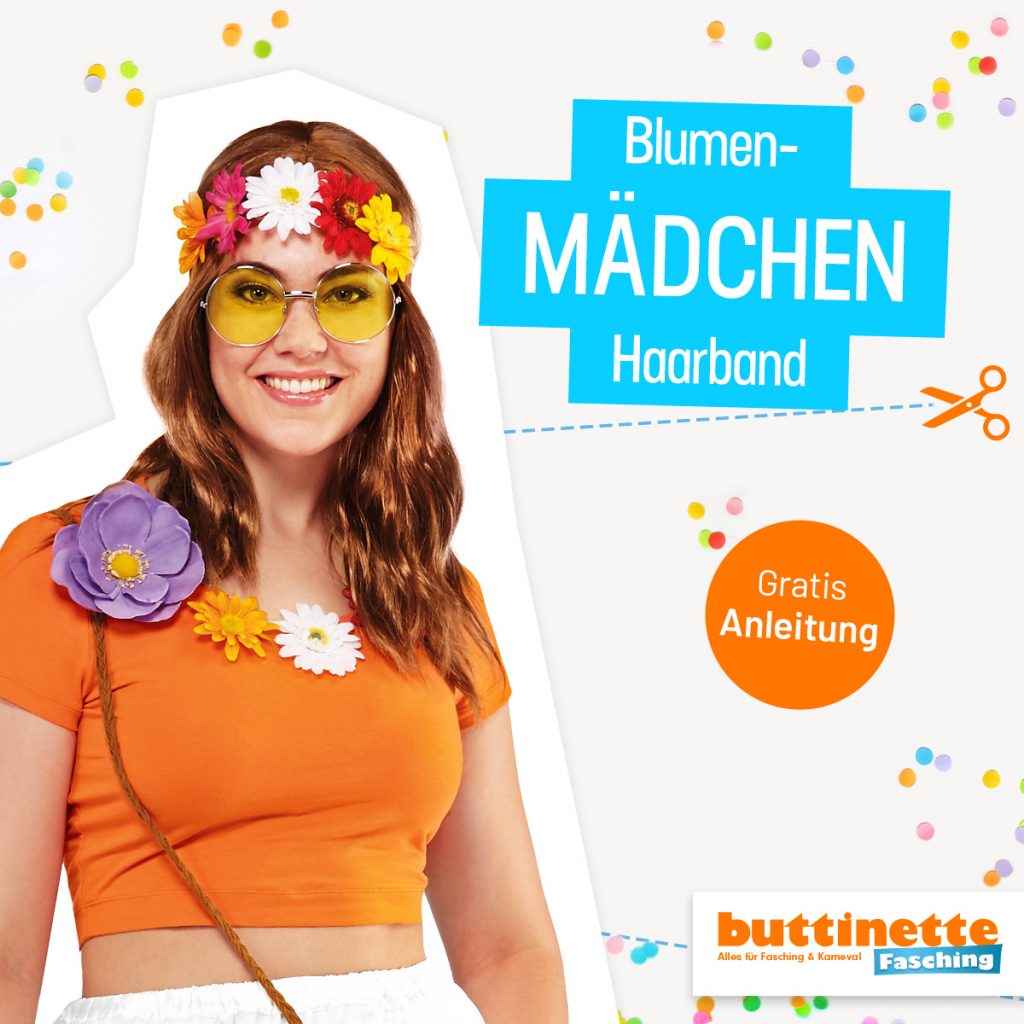 Haarband "Blumenmädchen" Basteln | Buttinette Faschingsblog